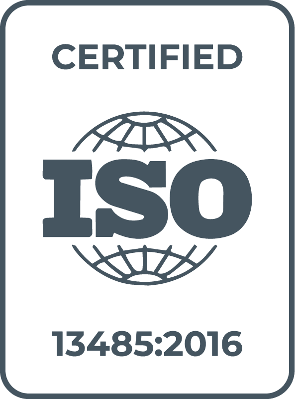 ISO 13485:2016 certified